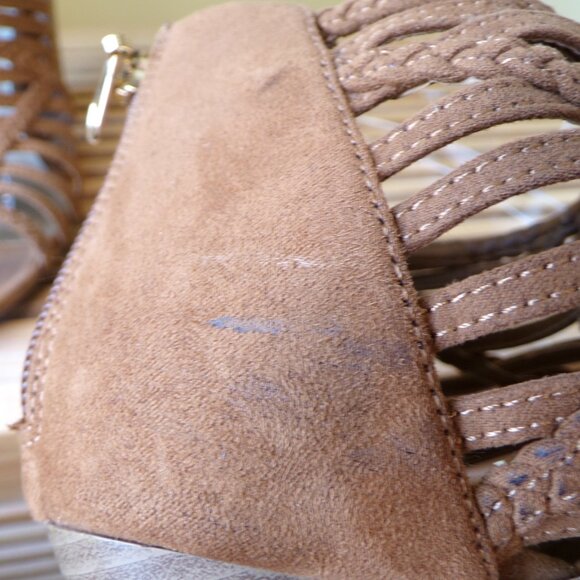 G by Guess Heels Leather Strappy Open Toe Shoes Women’s Size 9.5M - Picture 11 of 14